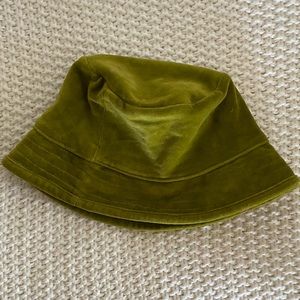 Reversible green and purple hat